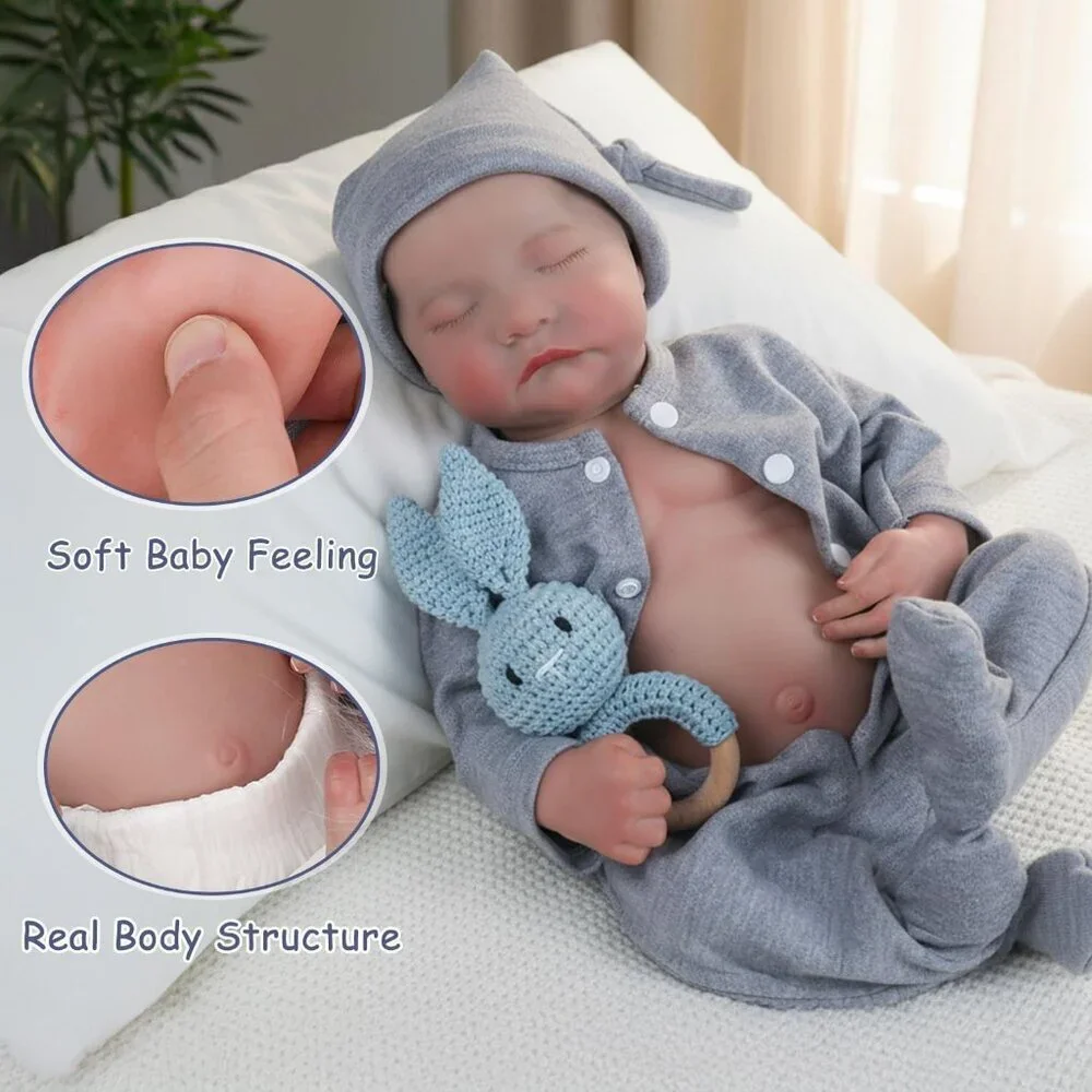 Realistic Reborn Baby Dolls - 18 Inch Full Vinyl Body Lifelike Reborn Boy Doll